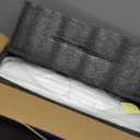 White Ceramic Floor Vase, 17.7" Tall Floor Vase Large Flower Vases Decorative Vases for Pampas Grass Modern Home Decor Living Room Office Bedroom Table Centerpieces Kitchen Wedding Farmhouse Dcor (Vertical Stripes)