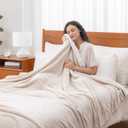 Berkshire Blanket-Sherpa Fleece Blanket, Warm and Soft Loftmink Reversible Blanket for Bed, Sofa and Travel, Grain, 90 in x 108 in (King)