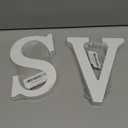 TONIFUL 7.8 Inch White Letter S and V Table Centerpiece DIY Birthday Party Decorations,White Alphabet S and V for Birthday,Chrismas,Graduation,Bridal Shower,Wedding,Anniversary Party Supplies (2Pack)