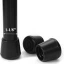 Furnigear Chair Leg Tips Caps Non-Slip Rubber Leg Tips 1-1/8” Inner Diameter Chair Leg Floor Protectors Round Black, 8 Pack