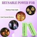 NI-MH 2/3AAA 150mAh 1.2V Solar Battery, 8 Counts 2/3 AAA Size Rechargeable Batteries for Solar Garden Lights, Landscape Light, Lawn Lights(Shorter Than AAA Size)