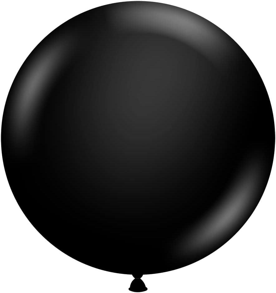 Tuf-Tex 17078 Black Latex Party Balloons, 17", Black, Pack of 50