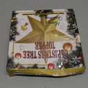 Christmas Tree Star Topper, 8" Gold Xmas Star Tree Decorations, 3D Shatterproof Bethlehem Star Tree Topper Decorations, Waterproof Christmas Tree Topper Decor for Holiday Home Outdoor Ornament