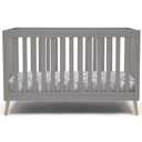 Delta Children Essex 4-in-1 Convertible Baby Crib, Grey with Natural Legs