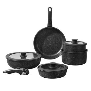 Pots and Pans Set, Nonstick Detachable Handle Cookware Set, Induction Kitchen Cookware Set with Removable Handle, Healthy Non Stick Cookware, Dishwasher ＆ Oven Safe, PFOA Free