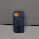 SURITCH for iPhone 13/14 Case with Magnetic Camera Slide Cover and Adjustable Kickstand, Compatible with MagSafe, Shockproof Bumper Case Slim Protective Cover for iPhone 13/14 6.1 Inch, Blue