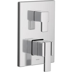 Moen UTS9011 90 Degree M-CORE 3-Series 2-Handle Shower Trim with Integrated Transfer, Valve Required, Chrome
