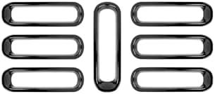 Hoolcar Grill Inserts Front Grille Mesh Cover Guard for Jeep Wrangler JK 2007-2017 Clip-on Grille Exterior Accessories, Black