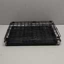 FDW Dog Crate for Small Dogs 18 Inch Folding Metal Wire Pet Cage Single Door W/Divider Panel Indoor Outdoor Kennel Leak-Proof Plastic Tray,Black
