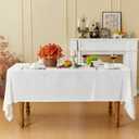 White Velvet Tablecloth, 60 x 102 Inch Rectangle Table Cover, White Velvet Table Cloth Smooth Luxury Tablecloth for Party Wedding Dining Banquet