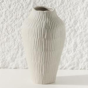 Ceramic Vase for Home Decor,11.6 Inch Flower Vase,Decorative Blue Vase for Pampas Grass,Modern Art Texture Vase for Home Entryway Living Room Dining Table Farmhouse Office Decor(Grey) (Gray)