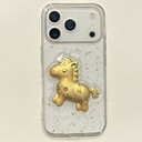 TAKUKU Glitter Bling Sequins Cartoon Phone Bumper Cover Case for iPhone (iPhone 17 Pro Max, White)