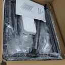 UNITSTAGE 6 Tier Rotating Vertical Shoe Rack Tower, Wooden Shoe Storage Organizer with Hooks, Sturdy Metal Narrow Shoe Shelf for 1824 Pairs, Vertical Shoe Organizer for Closet Entryway, Rustic Brown