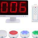 Retekess TM101 Jeopardy Buzzers,Buzzers for Trivia Games,Add Up to 32 Buttons,262ft, Game Show Buzzers for Classroom,Family Feud Adult Trivia Game Night,Back to School