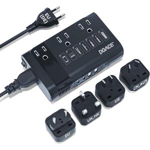 Upgraded 220V to 110V Converter for European Travel- 350W Voltage Converter US to Europe for Using Most U.S. Travel Devices Abroad- Hair Straightener Curler Shaver Toothbrush Laptop Camera Phone (Black)
