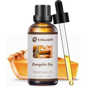 Pumpkin Spice Fragrance Oil, 100ml Pumpkin Essential Oil for Diffusers,Fall Essential Oil for Candle Making, Autmun Scented Oil -3.38FL.OZ