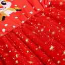 Toddler Girls Christmas Tulle Dress Sequin Princess Party Dresses Long Sleeve Xmas Clothes 2-6 Years (Red)