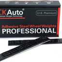 CKAuto 1/4oz, 0.25oz, Black, Adhesive Stick on Wheel Weights, EasyPeel Tape. Cars, Trucks, SUVs, Motorcycles, Low Profile, 60oz/Box, U.S. OEM Quality, (240pcs)
