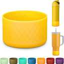 Silicone Boot for Owala Water Bottle 24 oz 32 oz 40 oz, Anti-Slip Protective Sleeve for FreeSip/Twist/Flip Stainless Steel Water Bottles Accessories (24 Ounces, Yellow)