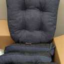 IPYNBAP Chair Cushions for Dining Chairs Set of 4, Kitchen Chair Cushions, Chair Pads with Ties and Non Slip Backing, Tufted Memory Foam Seat Cushion 4 Pack, 15.5" x 15.5" x 4", Navy Blue