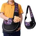 Portable Pet Carrier Sling Hands-Free Adjustable Crossbody Bag Breathable for Dogs and Cats(M-Style 4)