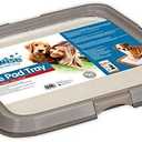 PAWISE Dog Training Pee Pad Holder Tray, Indoor Puppy Potty Pee Pad Floor Tray Dog Toilet, 24''X24', Large, White 