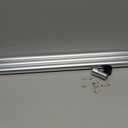 Color Guard Flag Pole 6ft Lightweight Aluminum Color Guard Flagpole for Performance and Practice, 3 Section Splicing Design with End Caps and Fastener Straps, Silver Professional Flag Pole