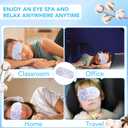 XPCARE 60 Pack Steam Eye Masks for Dry Eyes, SPA Warm Sleep Eye Mask, Disposable Heated Eye Mask for Dark Circles, Puffy Eyes, Relief Stress Eye Fatigue(Unscented)
