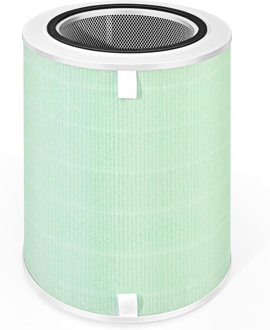 KJ500 Air Filter Replacement Compatible with Happi KJ500 Our Happi Air Cleaner Purifier,2-in-1True HEPA with Activated carbon Filter,Part# KJ500 Air Filter Replacement (1Pack)