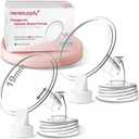 Nenesupply 19mm 2 pc Flanges Duckbill Valves Compatible with Spectra S2 S1 9 Plus Synergy Gold Breastpump Replacement to Spectra Pump Parts Flange Accessories Wide Mouth Work with Backflow Protector