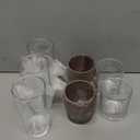 Everyday Drinking Glasses Set of  7 Drinkware Hurricane Glasses, Kitchen Glasses for Cocktail, Iced Coffee, Beer, Ice Tea, Wine, Whiskey, Water, 4 Tall Glass Cups & 4 Short Dof Drinking Glass
