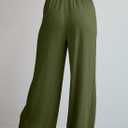 Dokotoo Women's Casual Loose Wide Leg Linen Pants (Green, M)