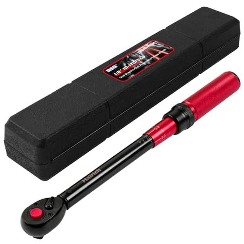 Hairich 1/2 Inch Drive Click Torque Wrench, Dual-direction Torque Wrench 10-170.0ft.lb/13.60-230.5Nm, 72-tooth Torque Wrenches with Dual Range Scales, ±3% High Precision For Bike