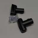 Signature Hardware 466817 Brass Shower Curtain Rod Swivel Flanges - Matte Black