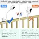 15.7 inches Baby Monitor Mount Compatible with HelloBaby HB6560/HB65/HB6550/ pro/HB66/HB248/HB6240/HB6351/ HB6339/,ANMEATE SM935E Baby Monitor Camera,Flexible Clip Clamp Mount Long Gooseneck Arm