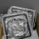 Modern LED Ceiling Light 5-Square Dimmable Black Flush Mount LED Ceiling Light with Remote for Living Room (5 Light-36.2 inch)