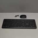 Wireless Keyboard and Mouse Combo for Mac, Rechargeable LED Backlit Keyboard with Quiet Mouse, 2.4GHz USB-C, Long Battery Life, Quiet Typing, Compatible with Mac Windows PC Laptop PS5/PS4 - Black