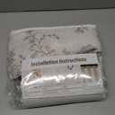 Pinch Pleated Floral Linen Curtains 96 inch Long Coffee and Cream Memory Trained Curtain Light Filtering Living Room Farmhouse Flower Pattern Printed Pinch Pleat Drapes with Hooks 2 Panels 40W x 96"L