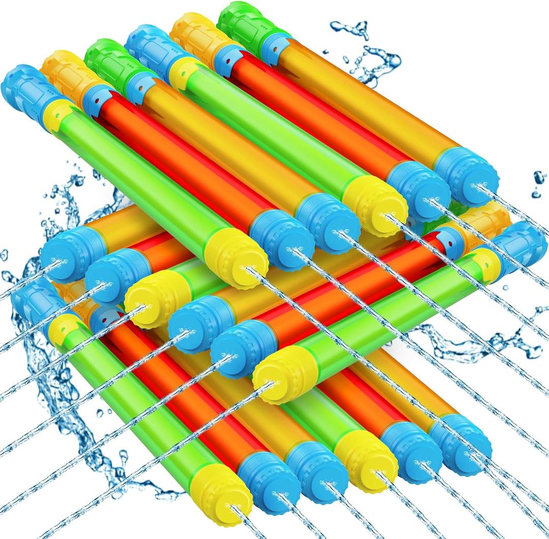 Water Gun Toy - Shoot Up to 40 Feet, 18 PCS Outdoor Squirt Gun Pool Toys for Kids & Adults, Water Guns for Swimming Pool Beach Summer Party Games