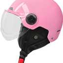 Motorcycle Helmet for Adults Half Helmet with Windproof Mask for Cruiser , Road Bikes, Electric Bikes, Scooter Cool Helmet for Men and Women,DOT Approved, Medium