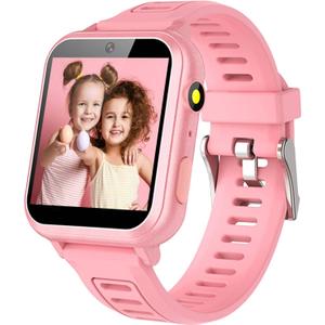 Wiszodet Smart Watch for Kids Gift for Girls Age 5-12, 1.54" Touch Screen Watch with HD Camera Video 24 Games Music Pedometer Flashlight Alarm Clock, Gifts for 7 8 9 10 Year Old Girls Boys
