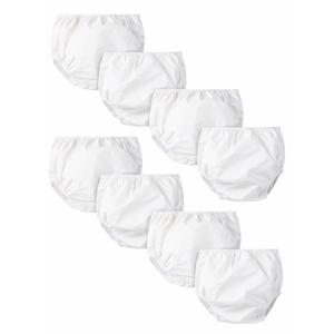 Gerber Baby Toddler 8 Pack Waterproof Diaper Cover, White, 2T/3T