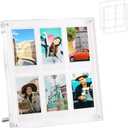 2x3 Mini Polaroid Picture Frames for Fujifilm Instax Mini/Square Film, Acrylic Fridge Magnetic Photo Frame, Instax Floating Collage Frame for Fridge and Desktop, Polaroid Picture Display Holder (8x8")