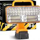 20V Max LED Work Light for Dewalt: Portable 92W 9200LM 8" Battery Worklight,3 Modes LED Flashlights Flood Light with USB & Type-C & Low Voltage Protection for Outdoor Construction (No Battery)