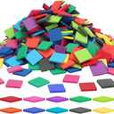 Coopay 500 Pcs Foam Square Color Tiles, Math Counters, Sorting Colored Foam Squares Math Counting Manipulatives, Game Tokens, Bingo Chips, Classroom Crafts for Kids Learning Development Toys