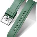BINLUN Quick Release Silicone Watch Bands Replacement Rubber Watch Straps 18mm 19mm 20mm 21mm 22mm 24mm Smartwatches Bands for Men and Women Waterproof Sport Watchbands with 11 Colors (Green)