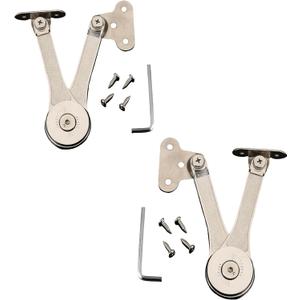 Heavy Duty Lid Stay Hinges Folding Lid Support Hinge Fits Cabinet, Closet, Wardrobe, Toy Box, Wardrobe Can be Opened 75°/ 90°/ 110°(Max Support 35lb/ 2pcs)