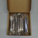 Ravinte 10 Pack Cabinet Handles Finger Edge Pulls 102mm/4 inch Silver Drawer Edge Pulls Brushed Nickel Finger Pulls for Cabinets Concealed Handles (3" Hole Center,4" Overall Length)