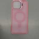 Nvollnoe for iPhone 16 Pro Max Case Compatible with MagSafe,Military Grade Shockproof Heavy Duty Protective Adjustable Kickstand Matte Semi Clear Phone Case for iPhone 16 Pro Max(Pink)