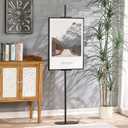 Easel Stand for Sign, Adjustable Display Stands for Frames up to 64", Black Metal Floor Easels for Painting, Picture Frame Holder Easel for Art Signs Photos, Iron Easel with Base for Home Events